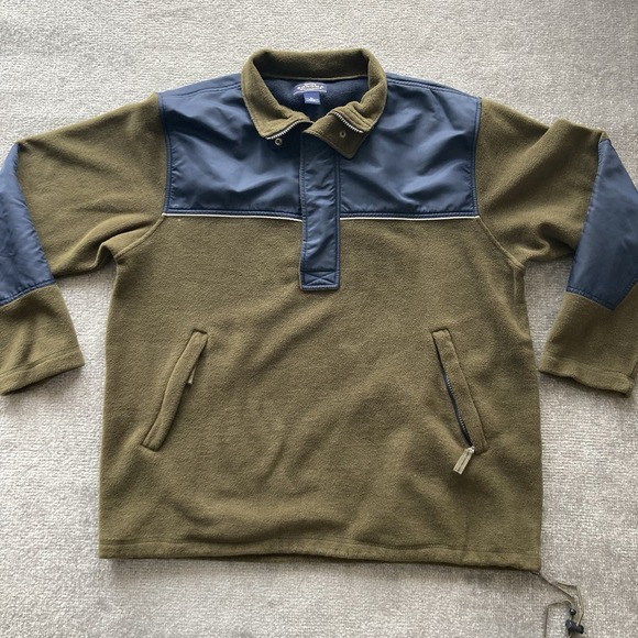 Sonoma Other - Sonoma Pullover Sweater Gray Black Arctic Fleece Quarter Zip Mens Size XL